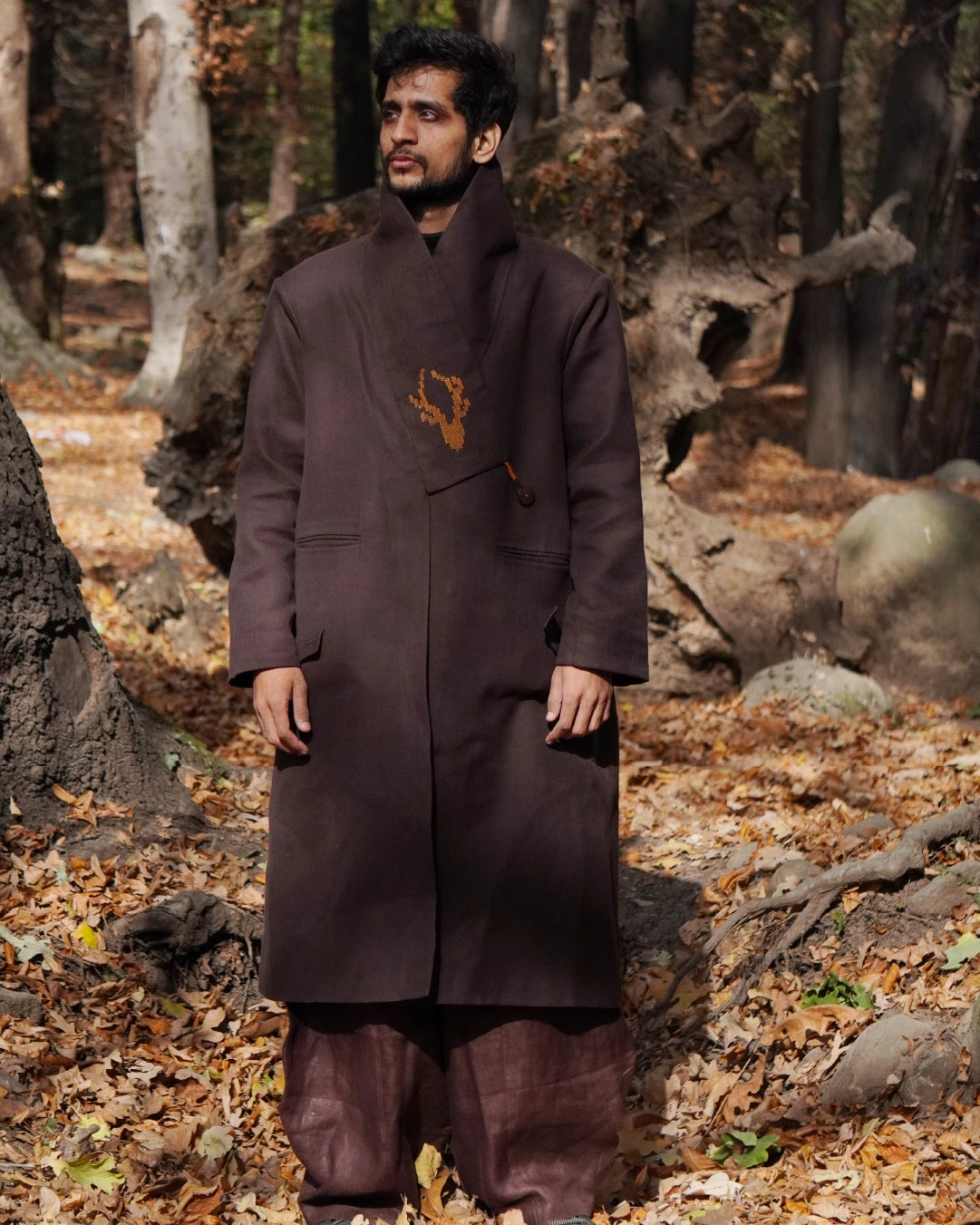 BUMDI: All-Gender Trench Coat Crew Neck V-Neck Boat Neck