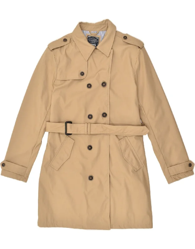 ALCOTT Womens Trench Coat IT 52 2XL Brown Cotton Fleece Down Feather