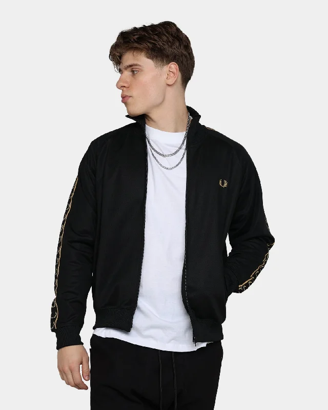 Fred Perry Seasonal Taped Track Jacket Black/1964 Gold Boat Neck Shawl Collar Notched Collar Boat Neck Shawl Collar Notched Collar Fred Perry Seasonal Taped Track Jacket Black/1964 Gold Boat Neck Shawl Collar Notched Collar Boat Neck Shawl Collar Notched Collar