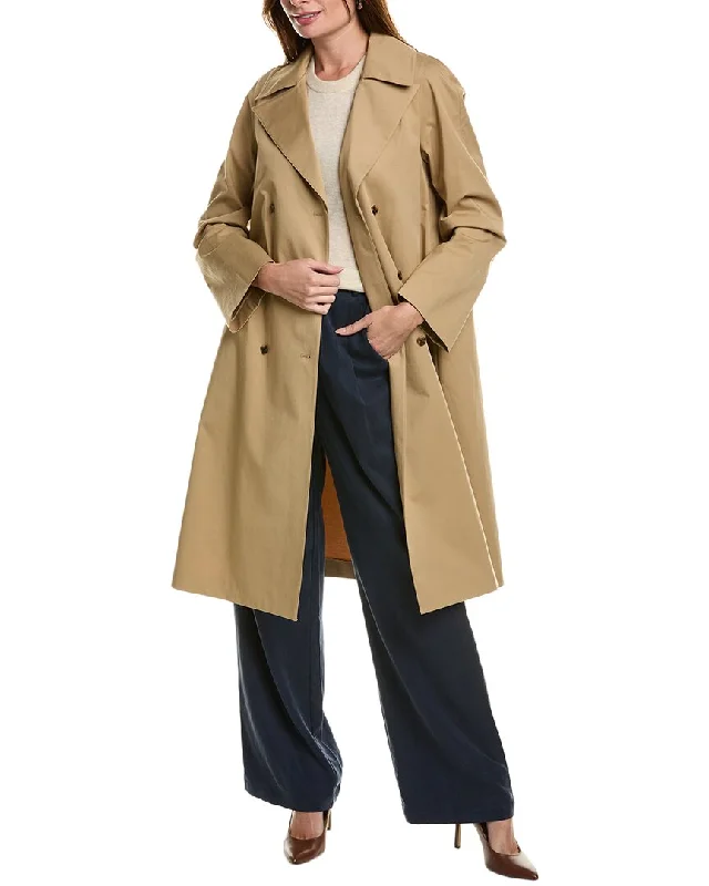 Lafayette 148 New York Julia Trench Coat Trapeze Tunic Caftan