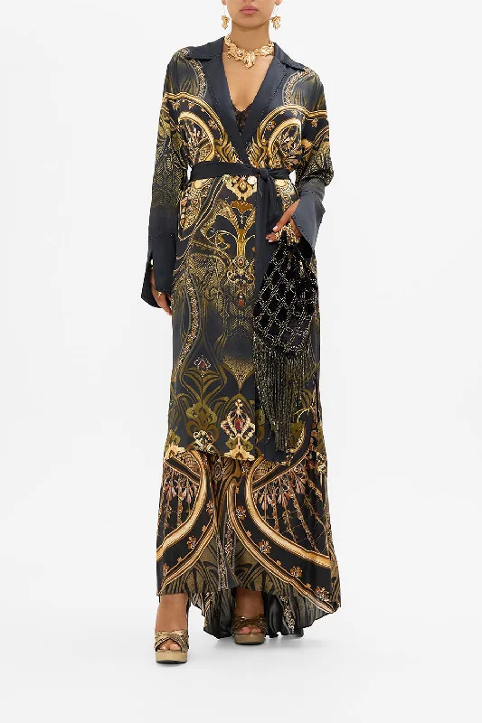 SPLIT CUFF SOFT COAT NOUVEAU NOIR Boat Shawl Notched