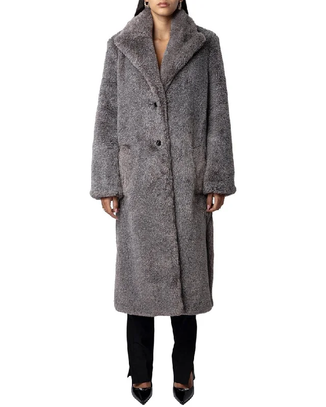 Zadig & Voltaire Monacoco Ff Coat Solid Print Jacquard