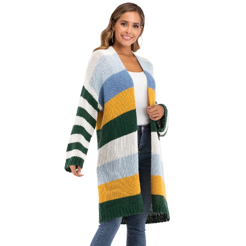 WOMEN'S Winter Coat Warm Cross Border Striped Polka Dot Solid