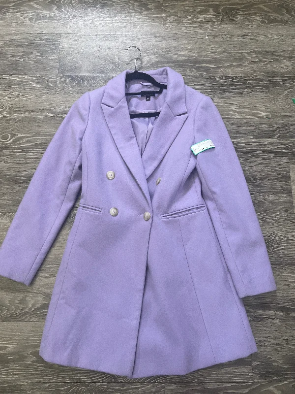 Topshop Double Button Coat (Size 6) Wool Cashmere Tweed