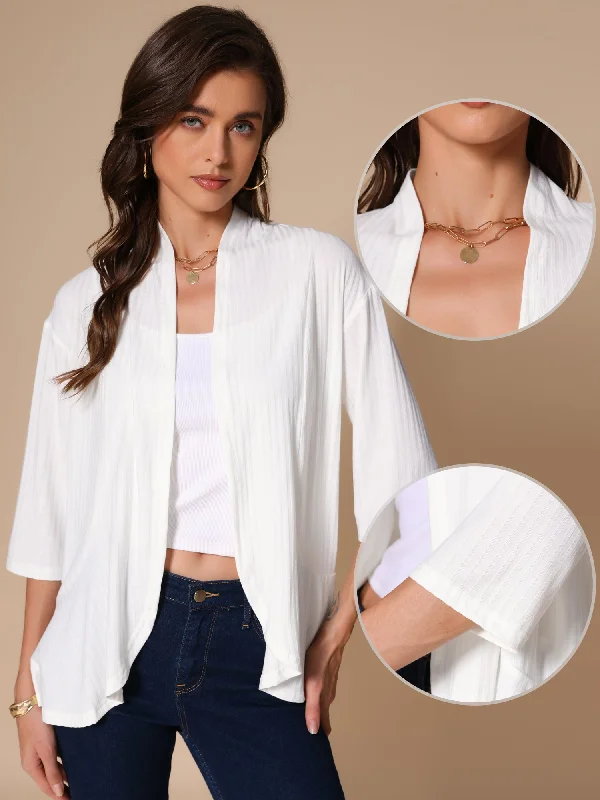 Casual Open Front Lightweight 3/4 Sleeve Irregular Hem Jacket Cotton Jacket Linen Jacket Terry Jacket Cotton Jacket Linen Jacket Terry Jacket Casual Open Front Lightweight 3/4 Sleeve Irregular Hem Jacket Cotton Jacket Linen Jacket Terry Jacket Cotton Jacket Linen Jacket Terry Jacket