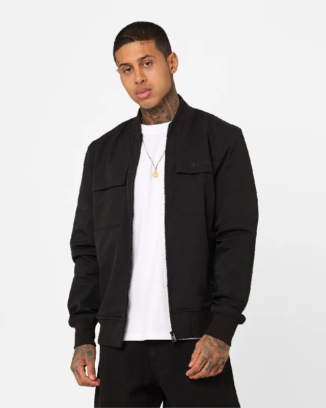 Champion Lifestyle Woven Bomber Jacket Black Welt Pockets Slit Pockets Flap Pockets Welt Pockets Slit Pockets Flap Pockets Champion Lifestyle Woven Bomber Jacket Black Welt Pockets Slit Pockets Flap Pockets Welt Pockets Slit Pockets Flap Pockets