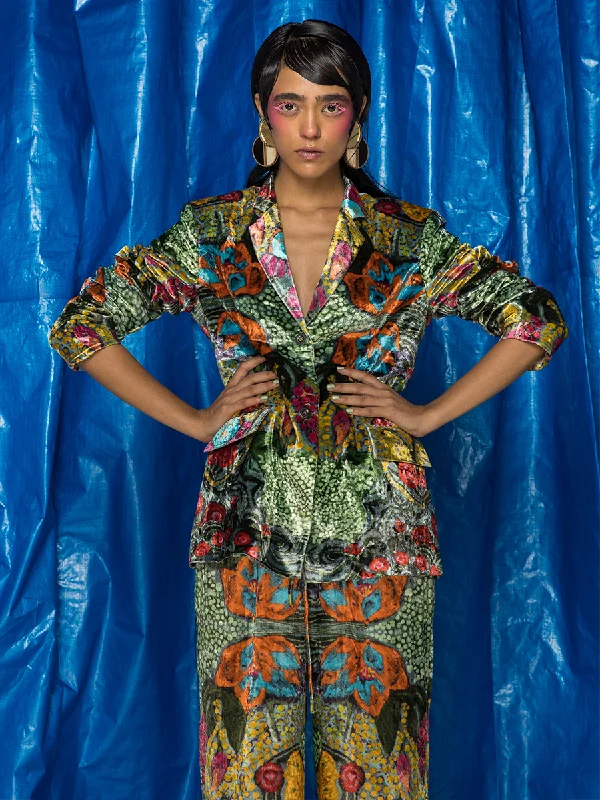 Phool Patte Blazer Women's Vintage Suit