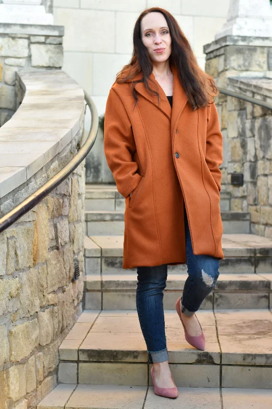 Molly Coat - sizes B - M Front Pockets Side Pockets Patch Pockets