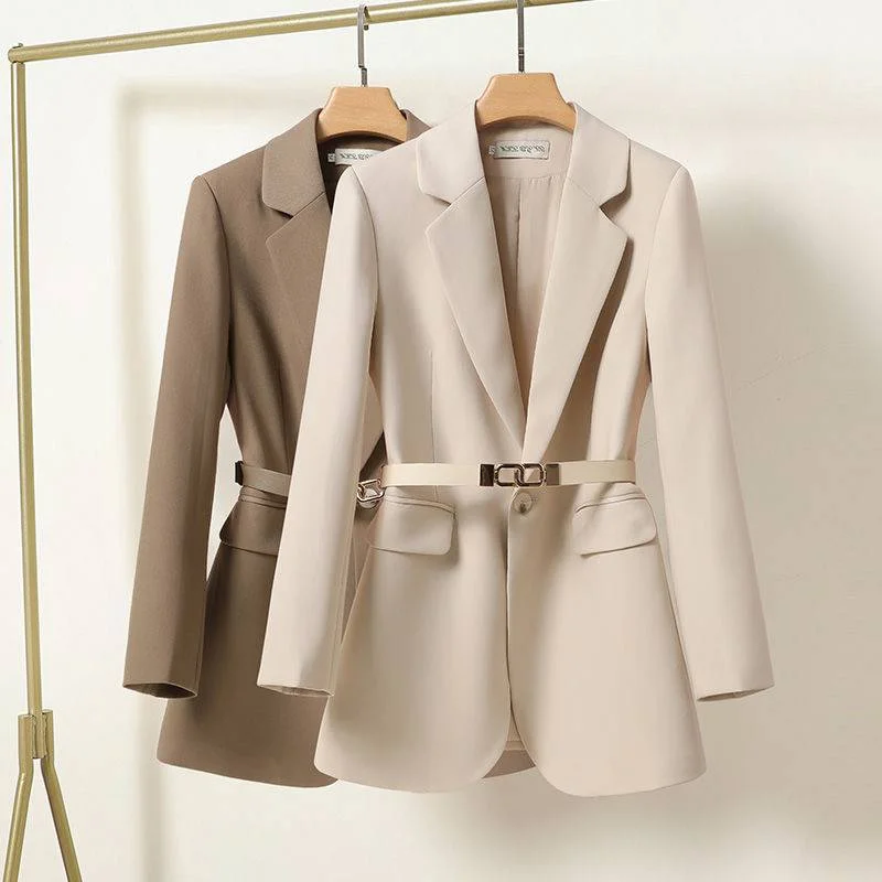Women's Elegant Waist-controlled Mid-length Suit Jacket Satin Jacket Silk Jacket Chiffon Jacket Satin Jacket Silk Jacket Chiffon Jacket Women's Elegant Waist-controlled Mid-length Suit Jacket Satin Jacket Silk Jacket Chiffon Jacket Satin Jacket Silk Jacket Chiffon Jacket