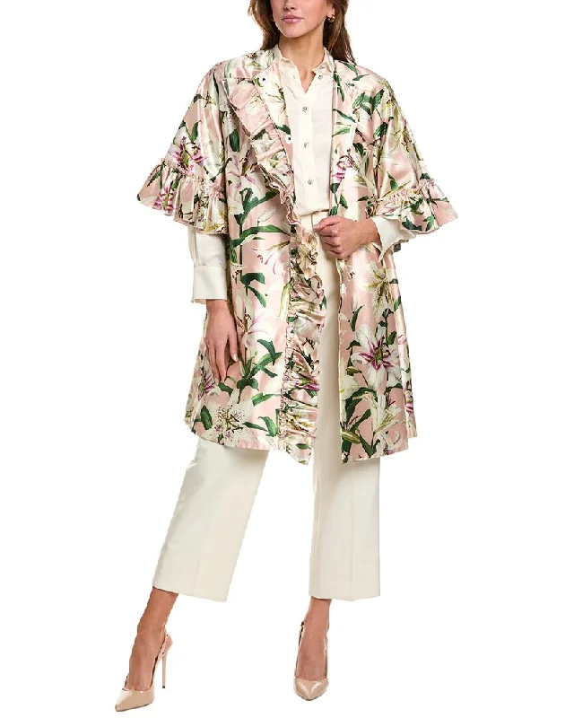 Dolce & Gabbana Silk Coat Rayon Velvet Corduroy