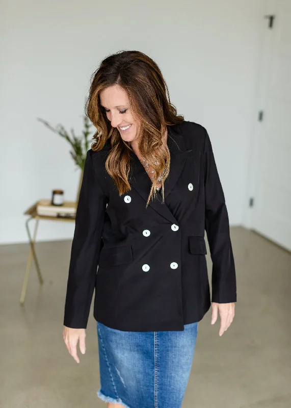 Long Sleeve Front Double Button Pocket Blazer Jacket - FINAL SALE Fleece Jacket Down Jacket Parka Fleece Jacket Down Jacket Parka Long Sleeve Front Double Button Pocket Blazer Jacket - FINAL SALE Fleece Jacket Down Jacket Parka Fleece Jacket Down Jacket Parka