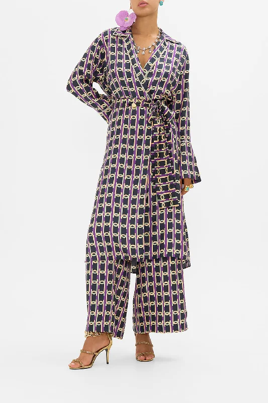 SPLIT CUFF SOFT COAT FILM DIVA Tailored Straight A-Line