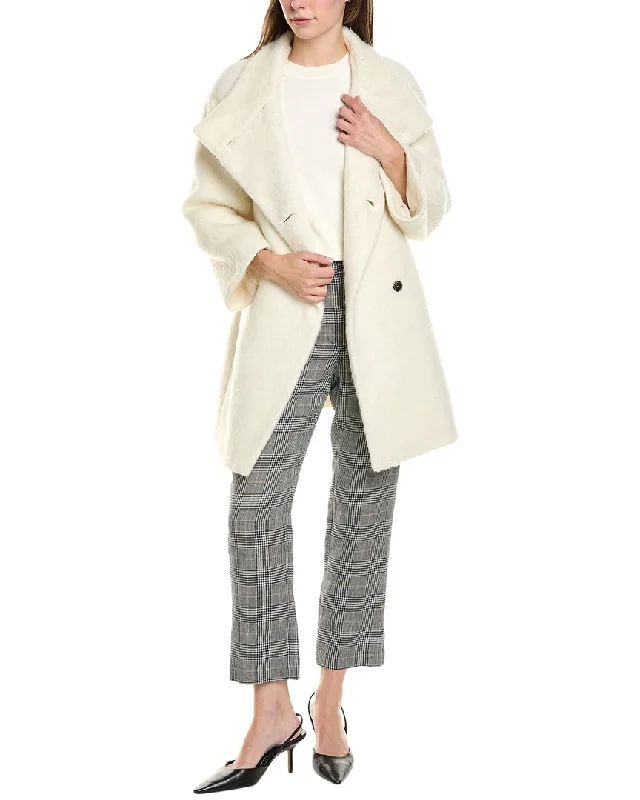 Cinzia Rocca Icons Wool & Alpaca-Blend Coat Bodycon Sheath Shift