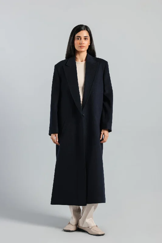 LONG COAT (E2014/108/618) Sequined Lace Ribbed