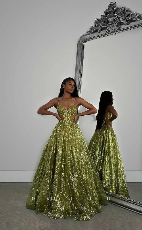 G4420 - Sexy & Hot A-Line Spaghetti Straps Strapless Glitter Sleeveless Long Prom Evening Dress for Black Girl Slay Cowl Neckline Elegant G4420 - Sexy & Hot A-Line Spaghetti Straps Strapless Glitter Sleeveless Long Prom Evening Dress for Black Girl Slay Cowl Neckline Elegant
