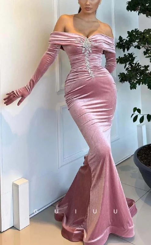 G3306 - Classic & Timeless Beaded Off-Shoulder Pink Long Party Prom Evening Dresses Tunics Sale discount G3306 - Classic & Timeless Beaded Off-Shoulder Pink Long Party Prom Evening Dresses Tunics Sale discount