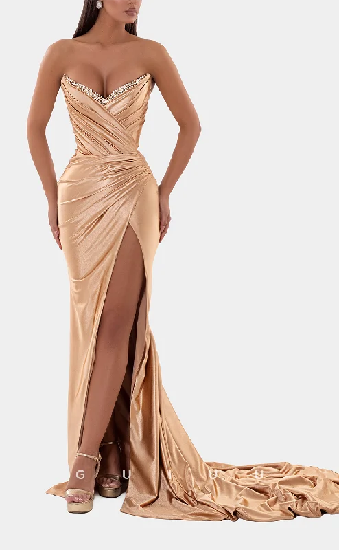G3320 - Chic & Modern Beaded Strapless Pleats Long Party Prom Evening Dresses Tunics Occasion special G3320 - Chic & Modern Beaded Strapless Pleats Long Party Prom Evening Dresses Tunics Occasion special