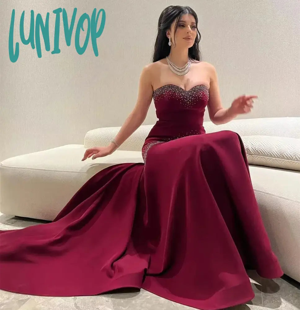 Lunivop Custom Made Beaded Sweetheart Prom Dresses Elegent Evening Dresses 2024 Large Hem Girls Dancing Party Ball Gown Dress Tunics Short Trendy Lunivop Custom Made Beaded Sweetheart Prom Dresses Elegent Evening Dresses 2024 Large Hem Girls Dancing Party Ball Gown Dress Tunics Short Trendy