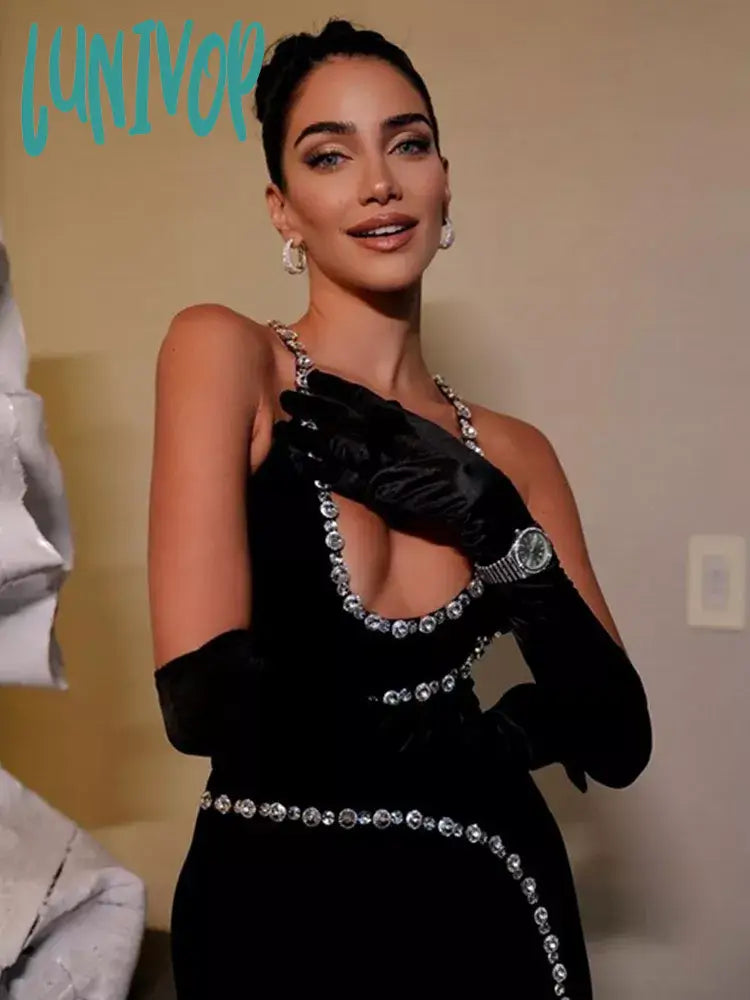 Lunivop New Women Luxury Sexy Backless Sequined Sparkly Split Black Midi Bodycon Bandage Dress Elegant Evening Club Party Dress A-Line Day Work Lunivop New Women Luxury Sexy Backless Sequined Sparkly Split Black Midi Bodycon Bandage Dress Elegant Evening Club Party Dress A-Line Day Work