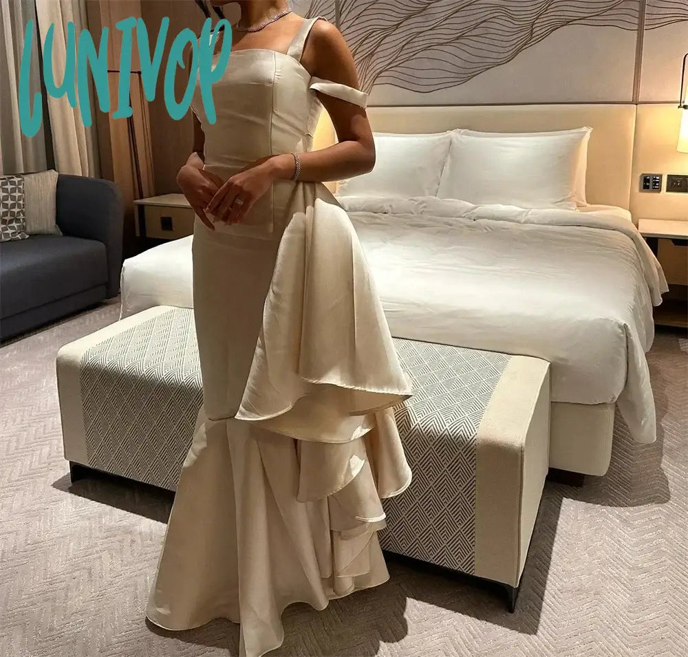 Lunivop Spaghetti Straps Boat Neck Evening Dresses 2024 Sexy Mermaid Tiered Ruched Arab Floor-Length Party Gown vestidos de fiesta Tunics Floral girly Lunivop Spaghetti Straps Boat Neck Evening Dresses 2024 Sexy Mermaid Tiered Ruched Arab Floor-Length Party Gown vestidos de fiesta Tunics Floral girly