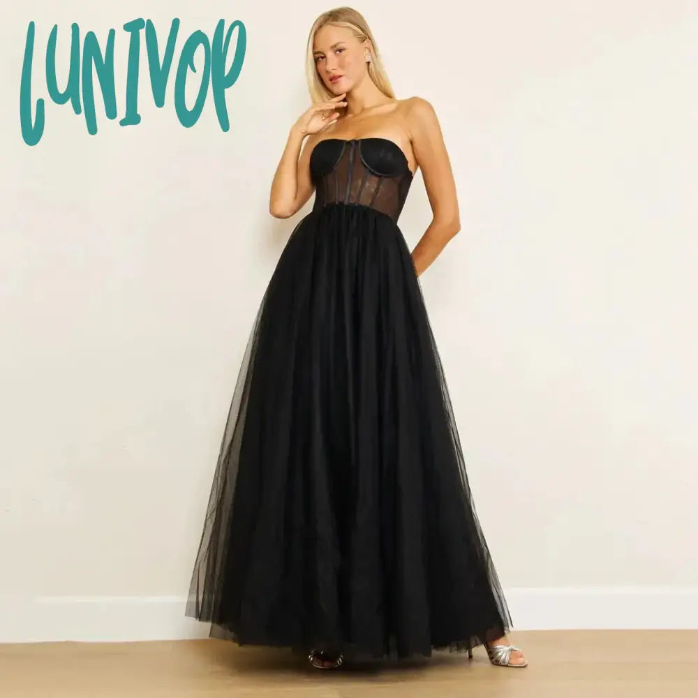 Lunivop Sweetheart Prom Dresses Sleeveless Tulle A Line Evening Gowns Party Dress Special Occasion Custom robes de soirée Tunics Brand named Lunivop Sweetheart Prom Dresses Sleeveless Tulle A Line Evening Gowns Party Dress Special Occasion Custom robes de soirée Tunics Brand named