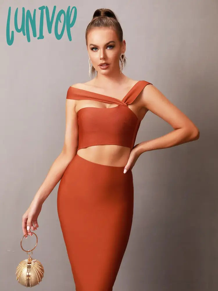 Lunivop Women Summer Sexy Sleeveless Cut Out Brown Black Purple Midi Bodycon Bandage Dress Elegant Evening Party Dress Tunics Long Elegant Lunivop Women Summer Sexy Sleeveless Cut Out Brown Black Purple Midi Bodycon Bandage Dress Elegant Evening Party Dress Tunics Long Elegant