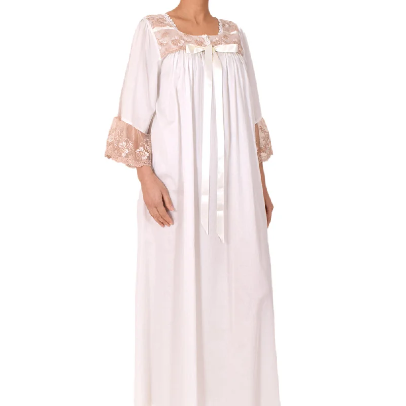 Sally Poppy Night Dress Cotton Ivory/Beige Size Small Ivory Beige Tunics Fashionable trendy Sally Poppy Night Dress Cotton Ivory/Beige Size Small Ivory Beige Tunics Fashionable trendy