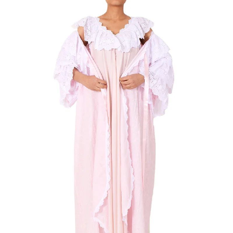 Sally Poppy Night Dress Cotton Pink Size Xl Pink Boatneck Modish Everyday