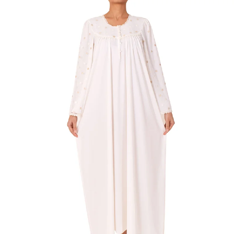 Sally Poppy Night Dress Ivory Size Large Ivory empire Waist empire