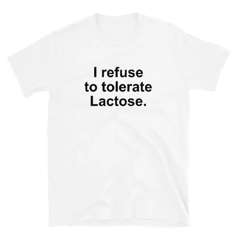 I Refuse To Tolerate Lactose Unisex Tee Houndstooth Herringbone Solid Houndstooth Herringbone Solid