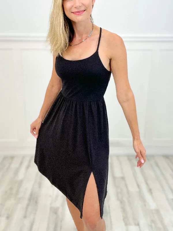 BUTTER DAILY DRESS WITH SIDE SLIT