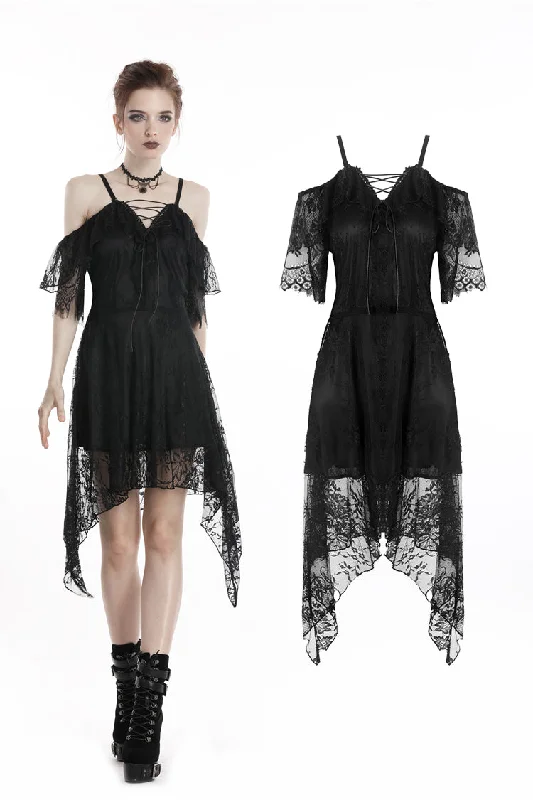 Gothic lace sexy strap dress DW250