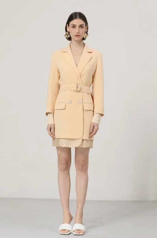 LINDONG | Mira Yellow One-Piece Suit Dress