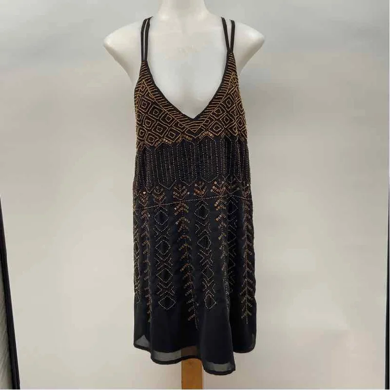 Mira Women's Size L Black Beaded Dress
