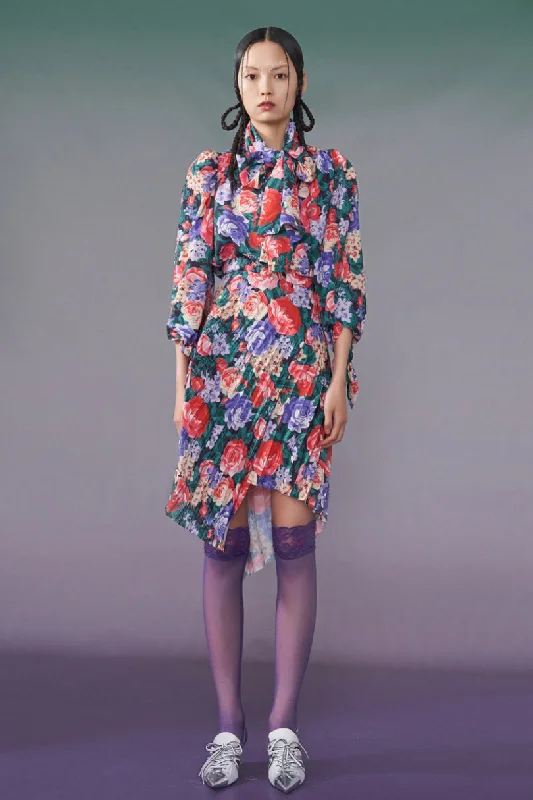 Mukzin | Vintage Print Flower Dress - Seeking Fairyland