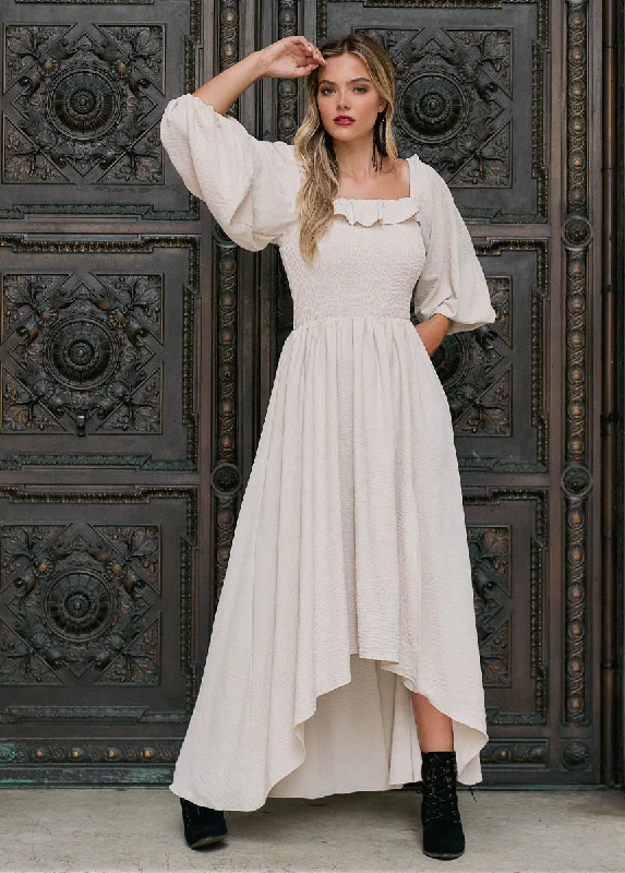 Odette Dress in Ecru