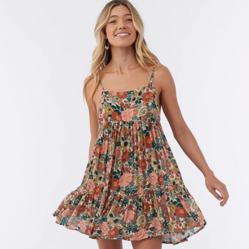 Oneill Rilee Printed Cover Up Dress - Cement