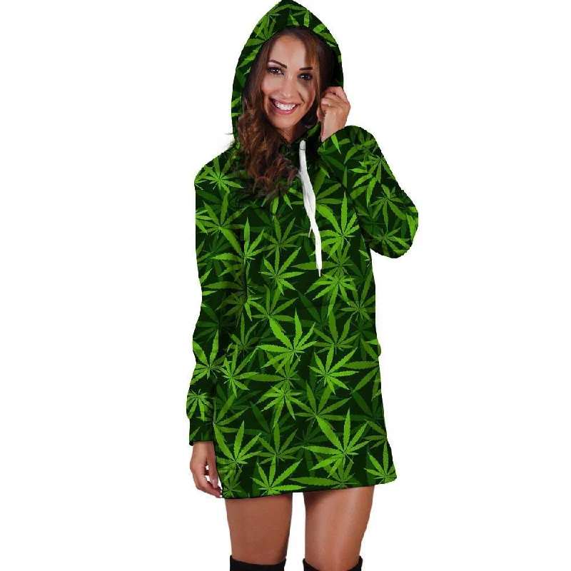 Reggae Leaf Rasta Hoodie Dress