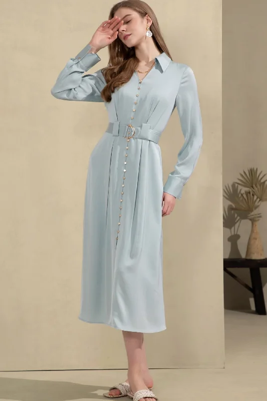 Renee Long Dress - Blue haze