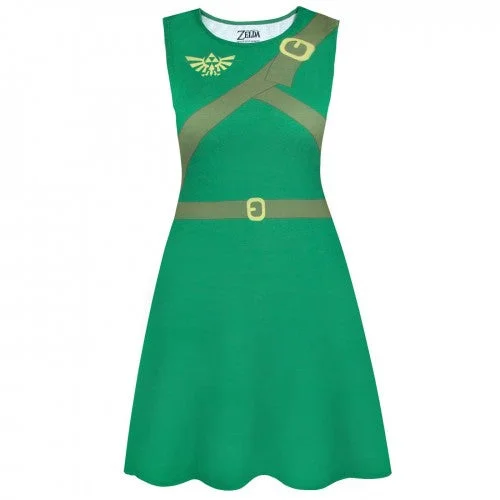 The Legend Of Zelda Womens/Ladies Classic Link Costume Dress