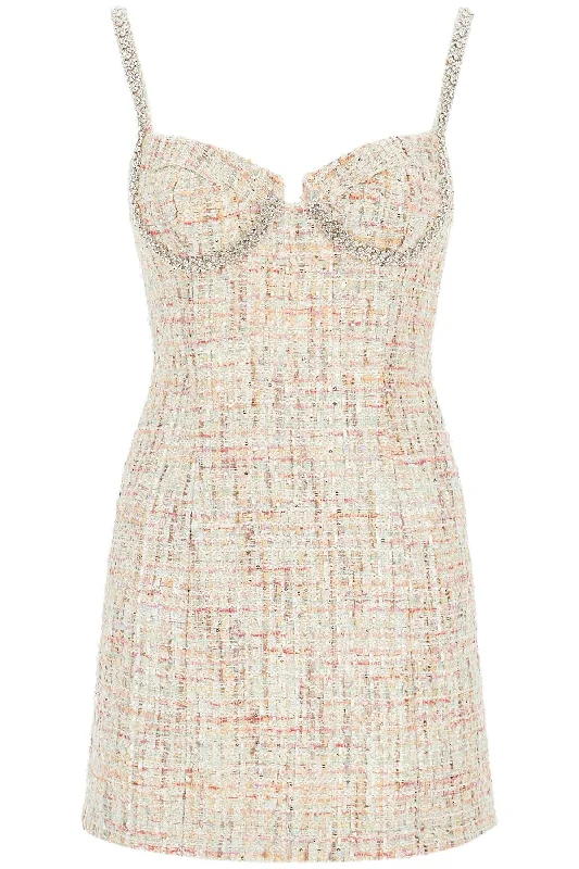 'tweed sheath dress with crystal PF24 168S C MULTI