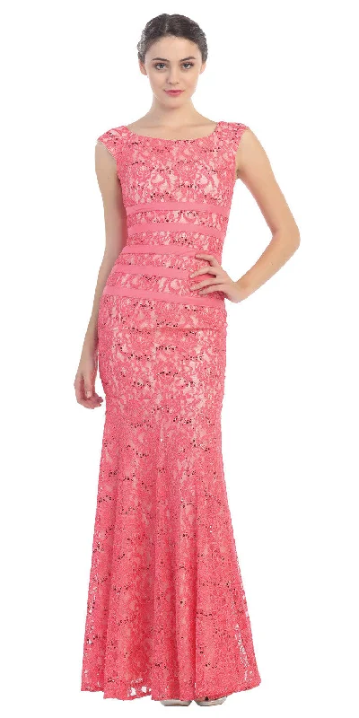Eureka 2050 Overlay Lace Dress Mermaid Wide Strap