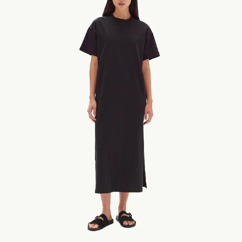 Portia Jersey Tee Dress - Black