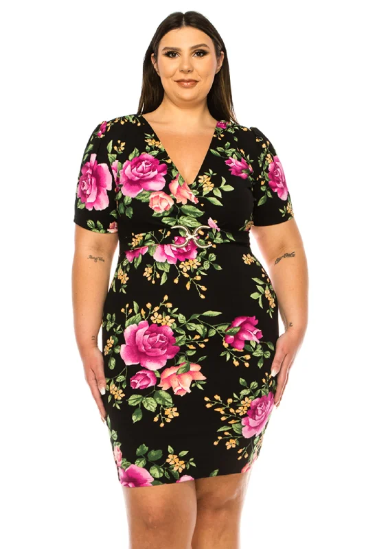 Floral Black Pink