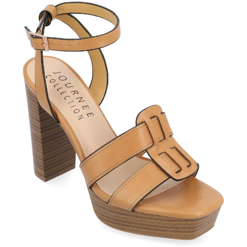 Mandilyn Womens Faux Leather Dressy Heels Tunics Timeless classic Tunics Timeless classic