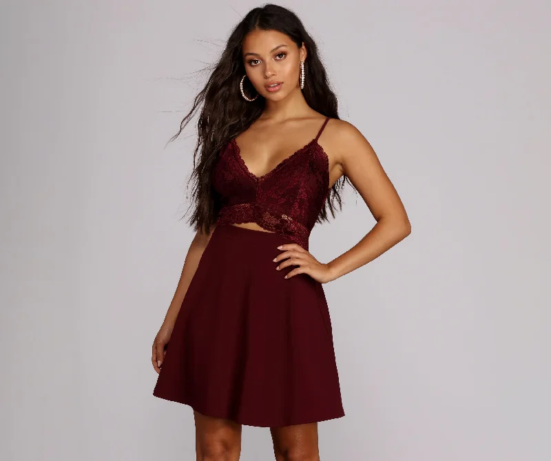 Lavish In Lace Skater Dress Tunics Seasonal trendy Tunics Seasonal trendy