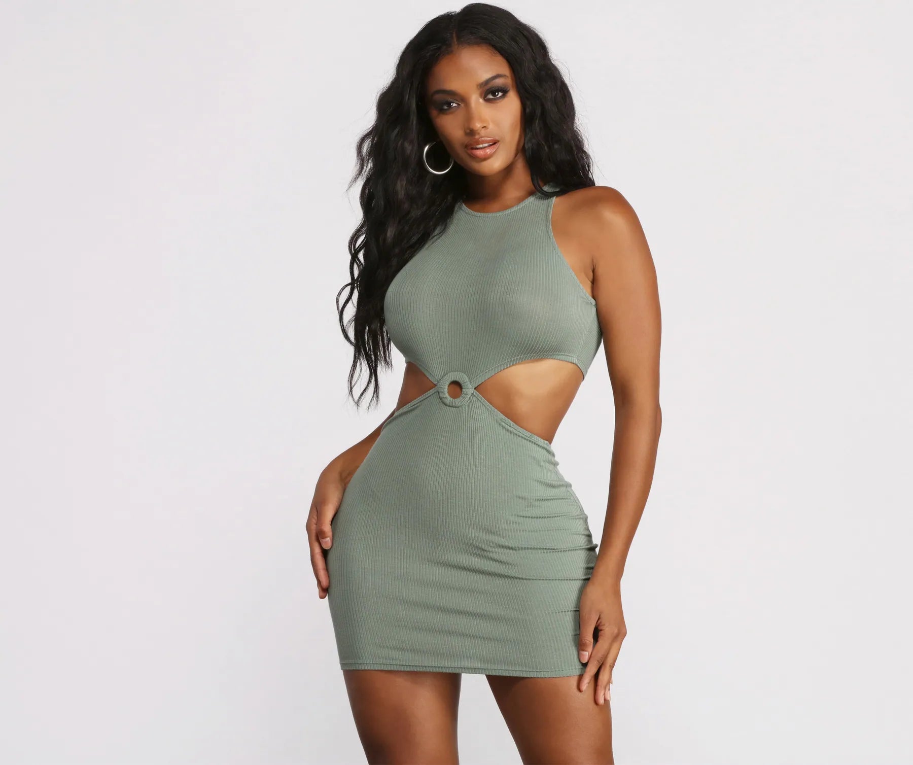 Sleeveless Cut Out O-Ring Ribbed Mini Dress Tunics Mesh breathable Tunics Mesh breathable Sleeveless Cut Out O-Ring Ribbed Mini Dress Tunics Mesh breathable Tunics Mesh breathable