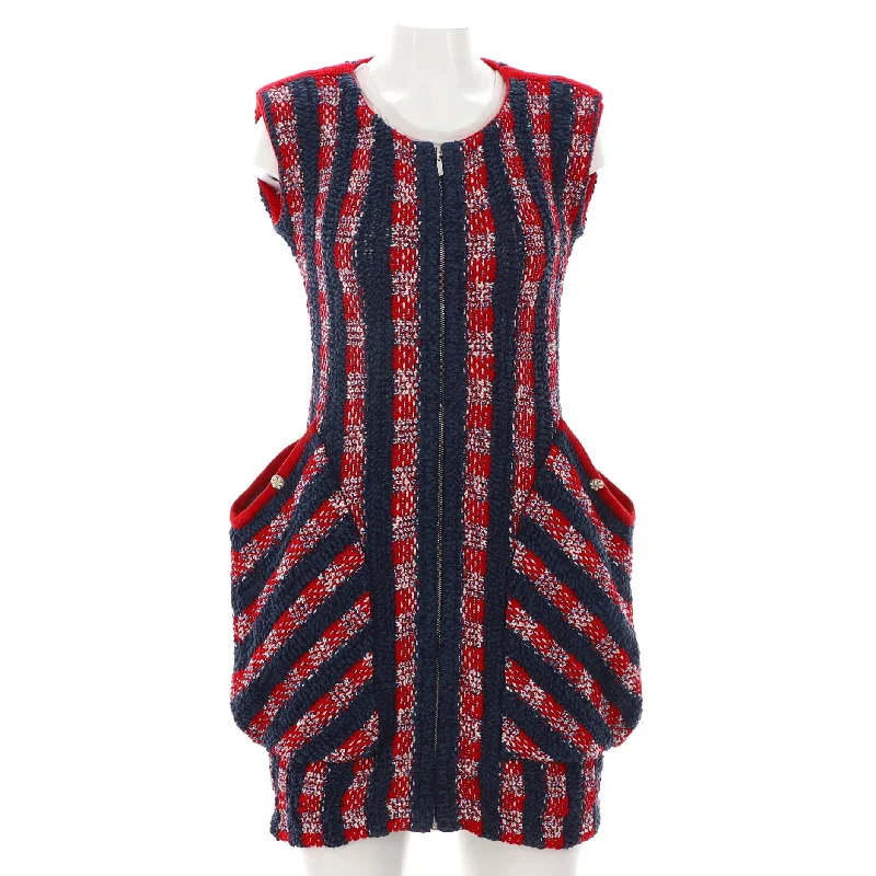 Women's Sleeveless Two Pocket Zip Sweater Dress Cotton Tweed Blend Tunics Favorite customer Tunics Favorite customer Women's Sleeveless Two Pocket Zip Sweater Dress Cotton Tweed Blend Tunics Favorite customer Tunics Favorite customer