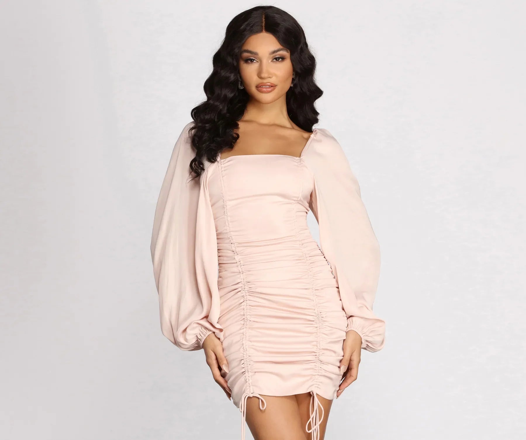 Ready Or Not Ruched Mini Dress Tunics Bestseller popular Tunics Bestseller popular